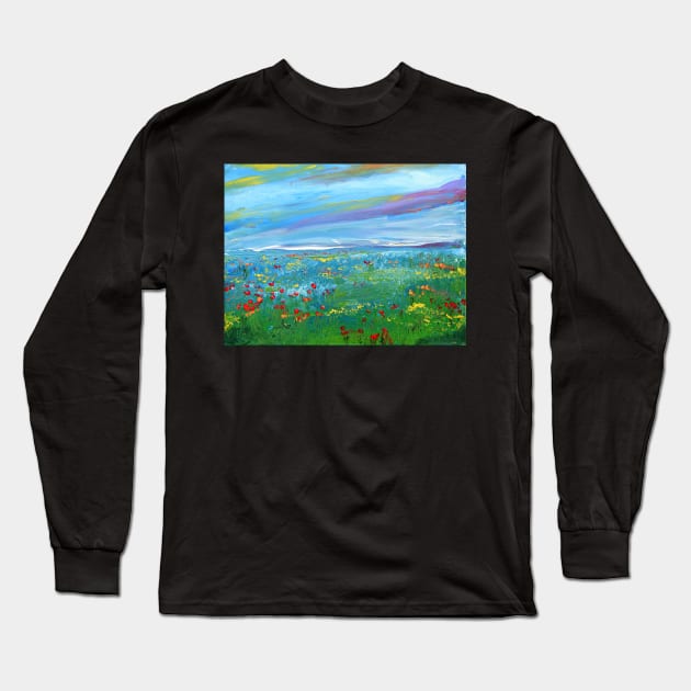 Meadow Drops Long Sleeve T-Shirt by colleenranney